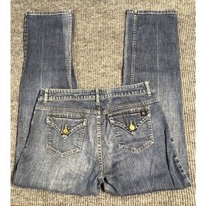 Simply Vera Vera Wang Pant Womens 10 Straight Leg Denim Blue Jean‎ Pockets